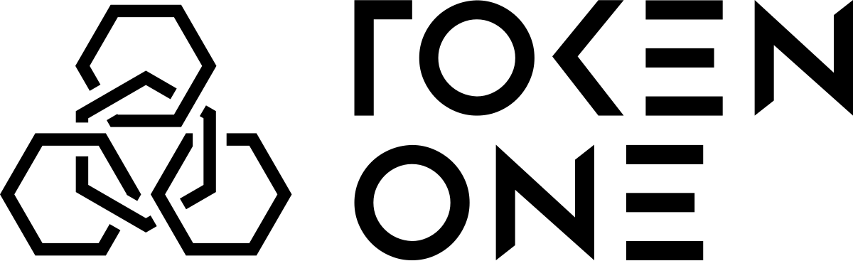 TokenOne logo (versão preta) TokenOne logo preto sobre golden gradient âmbar